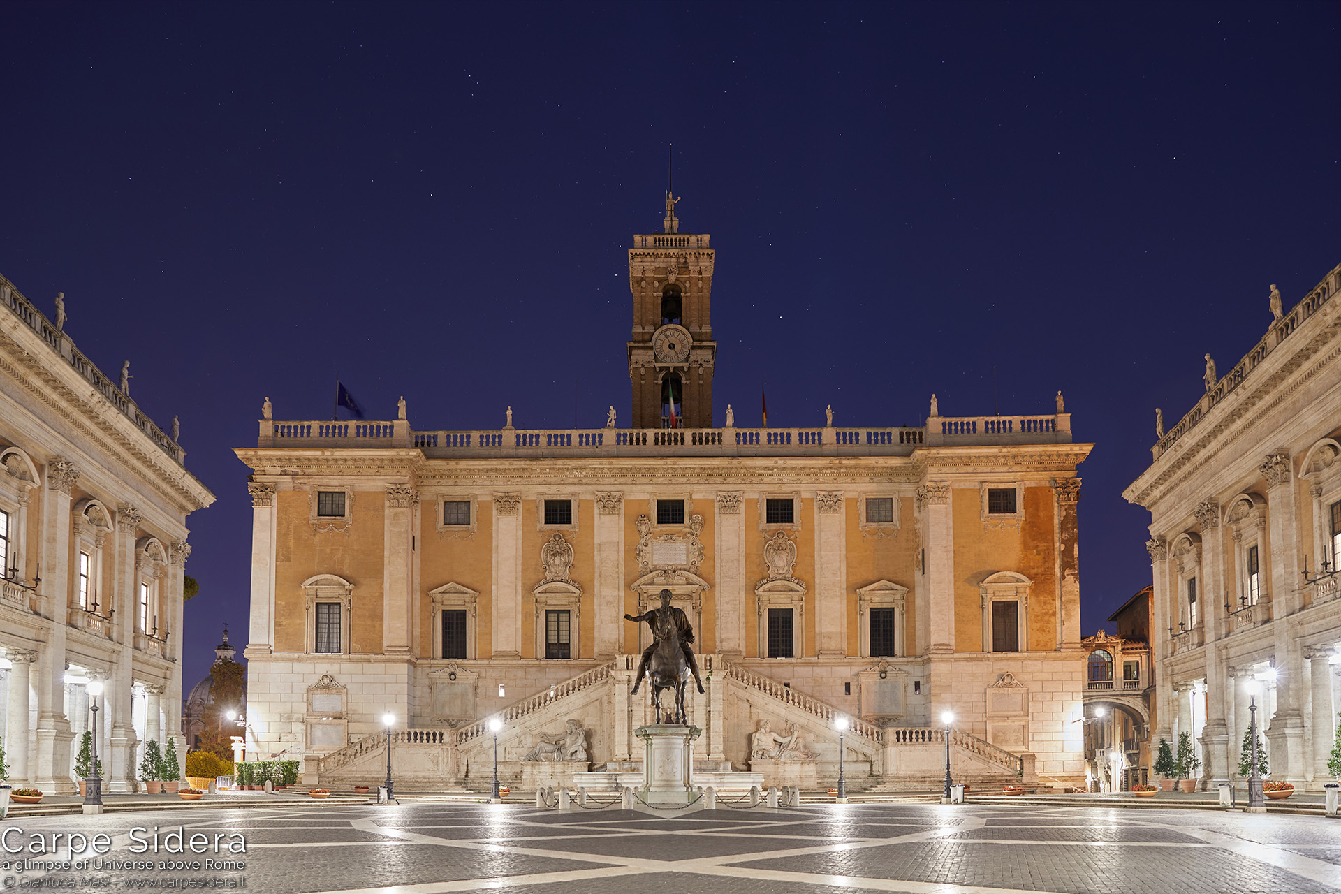 3. The Orion constellations rises behind the Palazzo Senatorio.