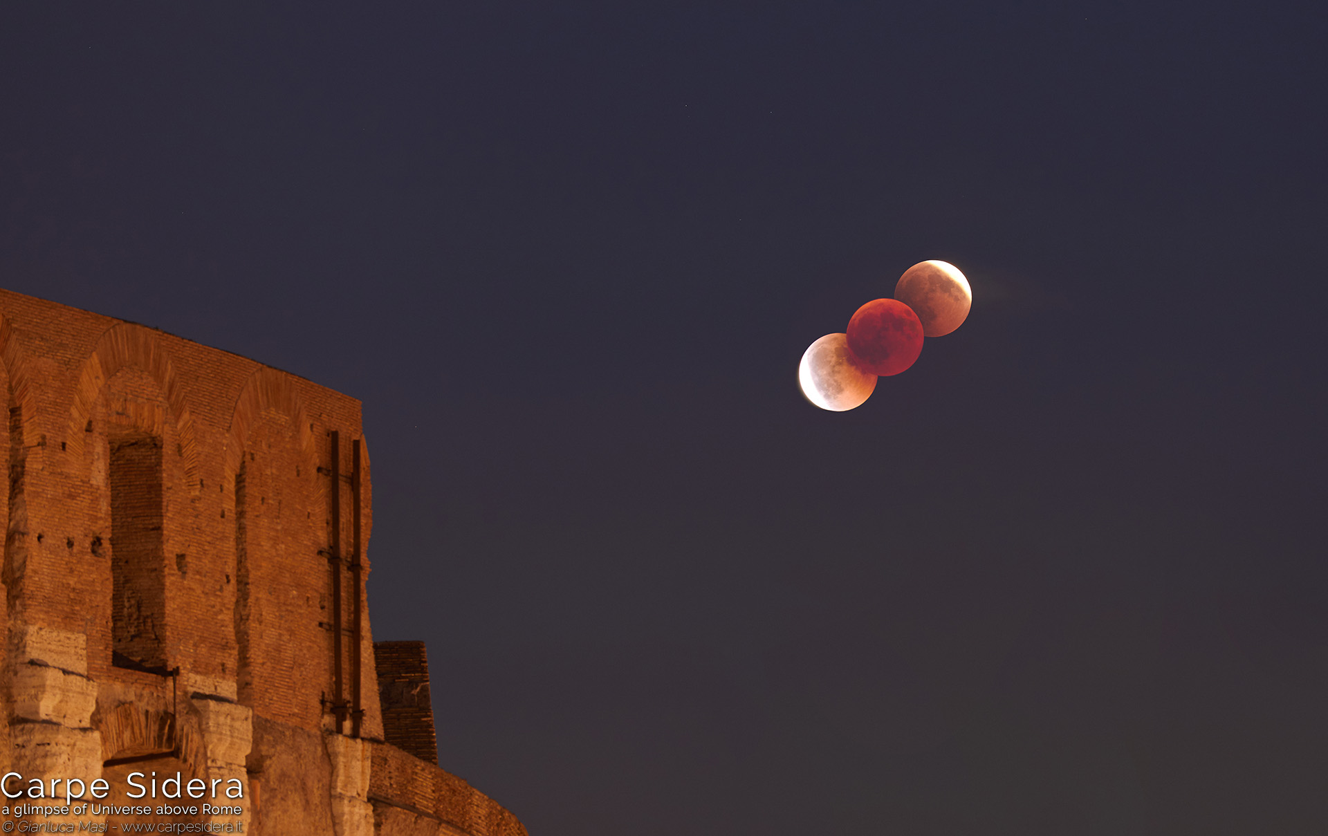 5. The 27 July 2018 total lunar eclipse beside the Colosseum.