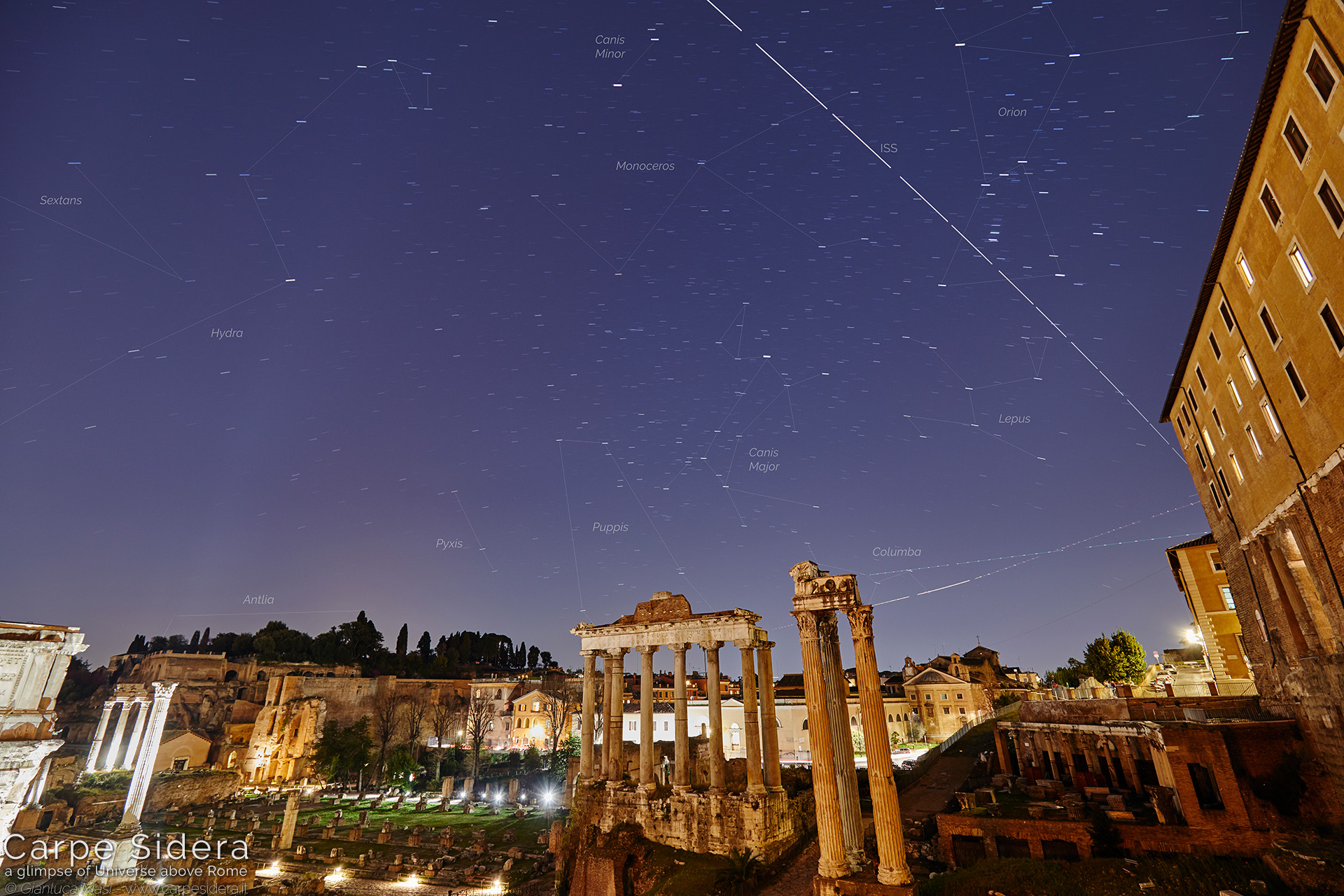 22. The Roman Forum and the International Space Station (ISS).